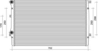 Радиатор, охлаждение двигателя MAGNETI MARELLI 350213852000