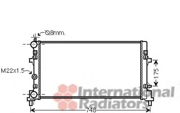 Радиатор, охлаждение двигателя VAN WEZEL