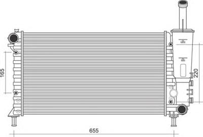 Радиатор, охлаждение двигателя MAGNETI MARELLI 350213901000