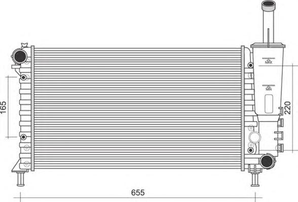 Радиатор, охлаждение двигателя MAGNETI MARELLI