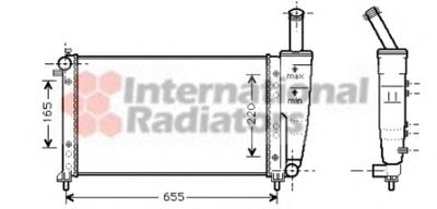 Радиатор, охлаждение двигателя VAN WEZEL 17002218