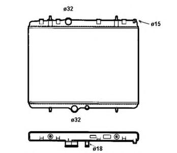 Радиатор, охлаждение двигателя NRF 58312