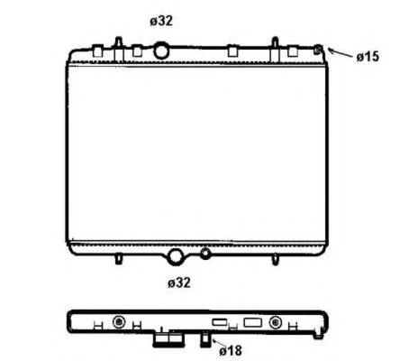 Радиатор, охлаждение двигателя NRF