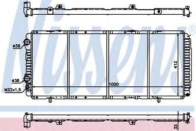 Радиатор, охлаждение двигателя NISSENS 61393