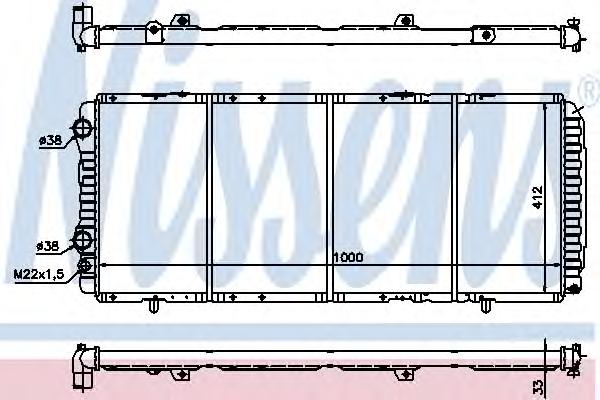 Радиатор, охлаждение двигателя NISSENS
