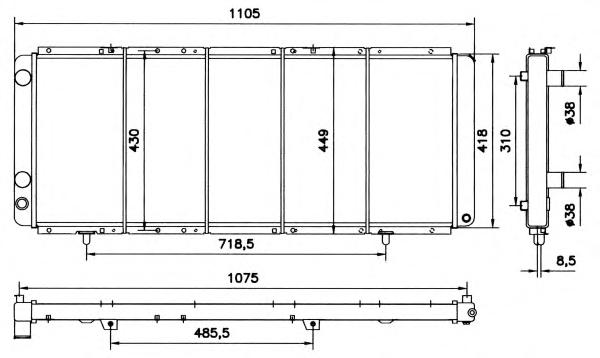 Радиатор, охлаждение двигателя NRF
