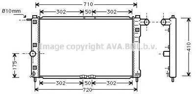 Радиатор, охлаждение двигателя AVA QUALITY COOLING DWA2009