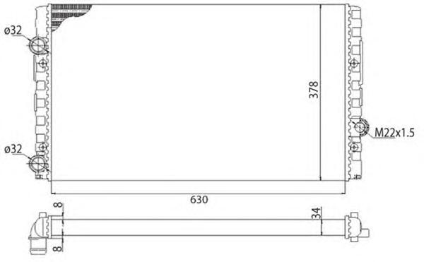 Радиатор, охлаждение двигателя MAGNETI MARELLI