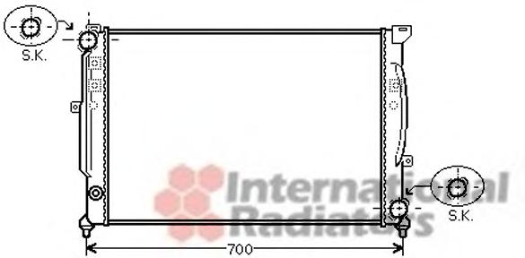 Радиатор, охлаждение двигателя VAN WEZEL