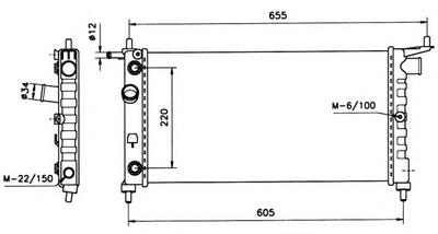 Радиатор, охлаждение двигателя NRF 50552