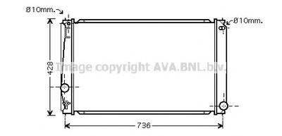 Радиатор, охлаждение двигателя AVA QUALITY COOLING TO2419