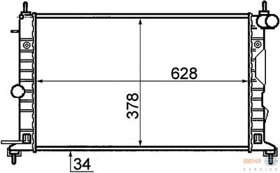 Радиатор, охлаждение двигателя HELLA 8MK376718731