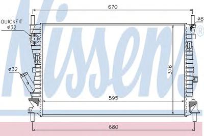 Радиатор, охлаждение двигателя NISSENS 69223