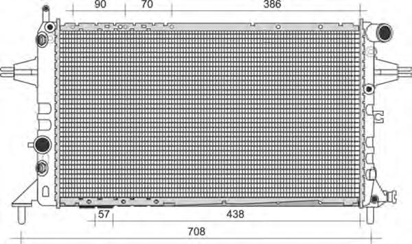 Радиатор, охлаждение двигателя MAGNETI MARELLI