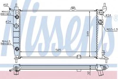 Радиатор, охлаждение двигателя NISSENS 63253A