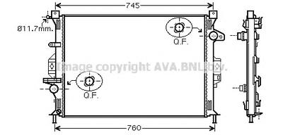 Радиатор, охлаждение двигателя AVA QUALITY COOLING FDA2423