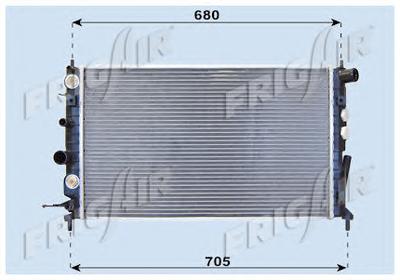 Радиатор, охлаждение двигателя FRIGAIR 01073096