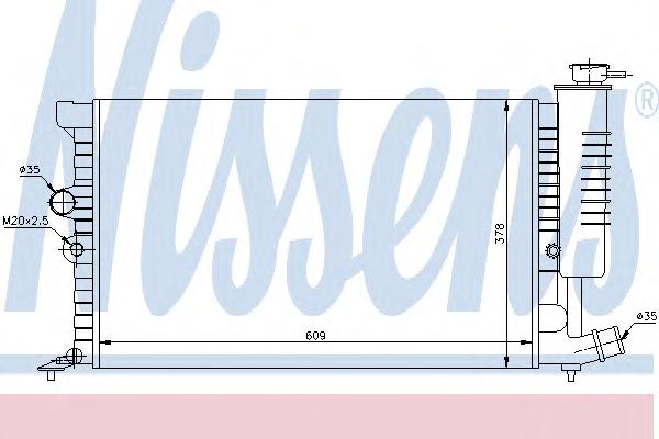 Радиатор, охлаждение двигателя NISSENS