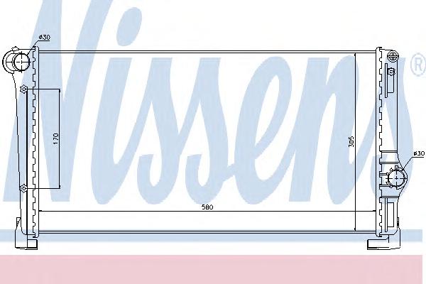 Радиатор, охлаждение двигателя NISSENS