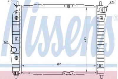 Радиатор, охлаждение двигателя NISSENS 61635