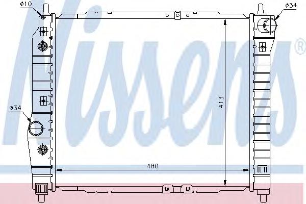 Радиатор, охлаждение двигателя NISSENS