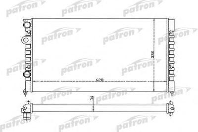 Радиатор, охлаждение двигателя PATRON PRS3370