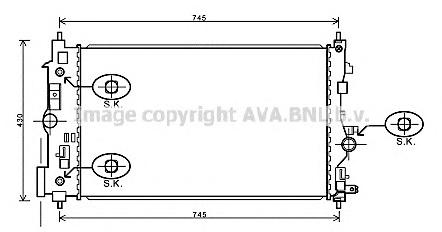 Радиатор, охлаждение двигателя AVA QUALITY COOLING