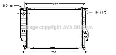 Радиатор, охлаждение двигателя AVA QUALITY COOLING BW2102