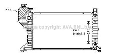 Радиатор, охлаждение двигателя AVA QUALITY COOLING MSA2182