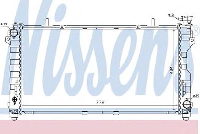 Радиатор, охлаждение двигателя NISSENS 61005