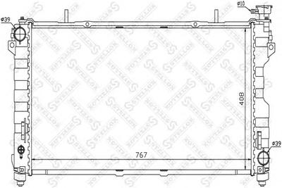 Радиатор, охлаждение двигателя STELLOX 1025284SX
