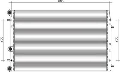 Радиатор, охлаждение двигателя MAGNETI MARELLI 350213850000