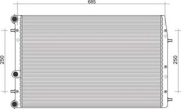 Радиатор, охлаждение двигателя MAGNETI MARELLI