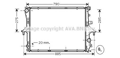 Радиатор, охлаждение двигателя AVA QUALITY COOLING