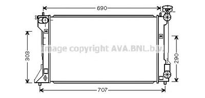 Радиатор, охлаждение двигателя AVA QUALITY COOLING TO2333
