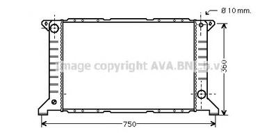 Радиатор, охлаждение двигателя AVA QUALITY COOLING FD2169