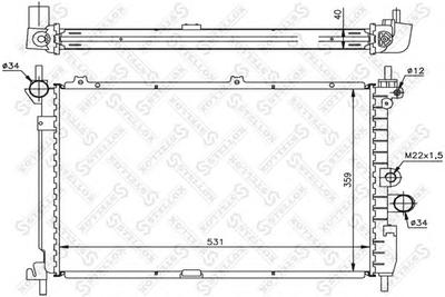 Радиатор, охлаждение двигателя STELLOX 1026069SX