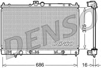 Радиатор, охлаждение двигателя DENSO DRM45024