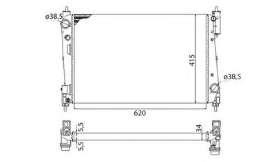 Радиатор, охлаждение двигателя MAGNETI MARELLI 350213385003