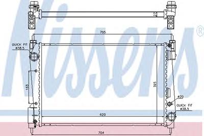 Радиатор, охлаждение двигателя NISSENS 61915