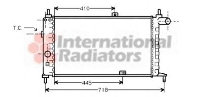 Радиатор, охлаждение двигателя VAN WEZEL 37002066