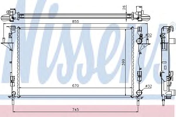 Радиатор, охлаждение двигателя NISSENS