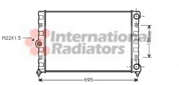 Радиатор, охлаждение двигателя VAN WEZEL