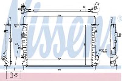 Радиатор, охлаждение двигателя NISSENS 69252