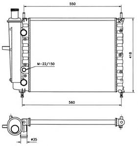 Радиатор, охлаждение двигателя NRF 58016