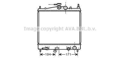 Радиатор, охлаждение двигателя AVA QUALITY COOLING DNA2248