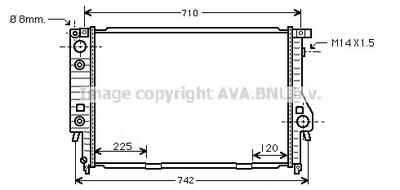 Радиатор, охлаждение двигателя AVA QUALITY COOLING BW2145