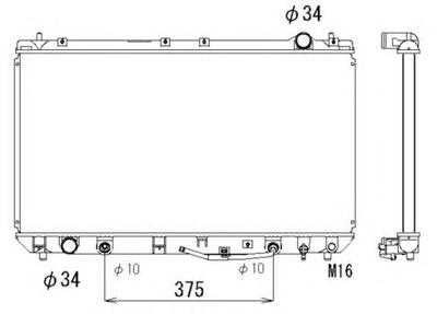 Радиатор, охлаждение двигателя NRF 53302