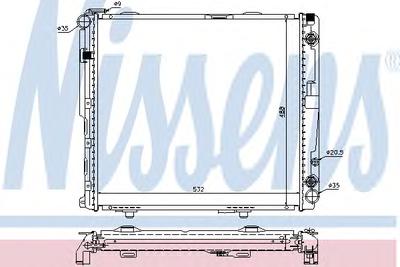 Радиатор, охлаждение двигателя NISSENS 62699A