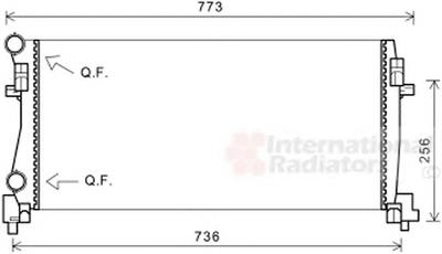 Радиатор, охлаждение двигателя VAN WEZEL 58002340
